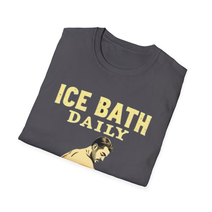 Ice Bath Daily Survivor Unisex Softstyle T-Shirt, Motivational Tee, Gift for Survival Enthusiasts, Fitness Apparel, Recovery Shirt - Psychonaut Swag