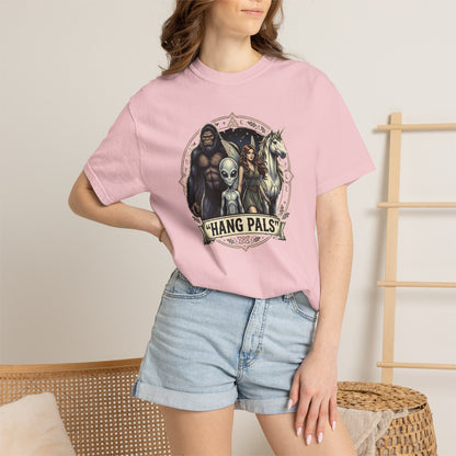 Hang Pals Graphic T-Shirt — Bigfoot, Alien & Unicorn Funny Crew Tee