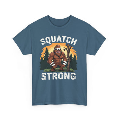 Squatch Strong Unisex Heavy Cotton Tee – Nature Graphic T-Shirt - Psychonaut Swag