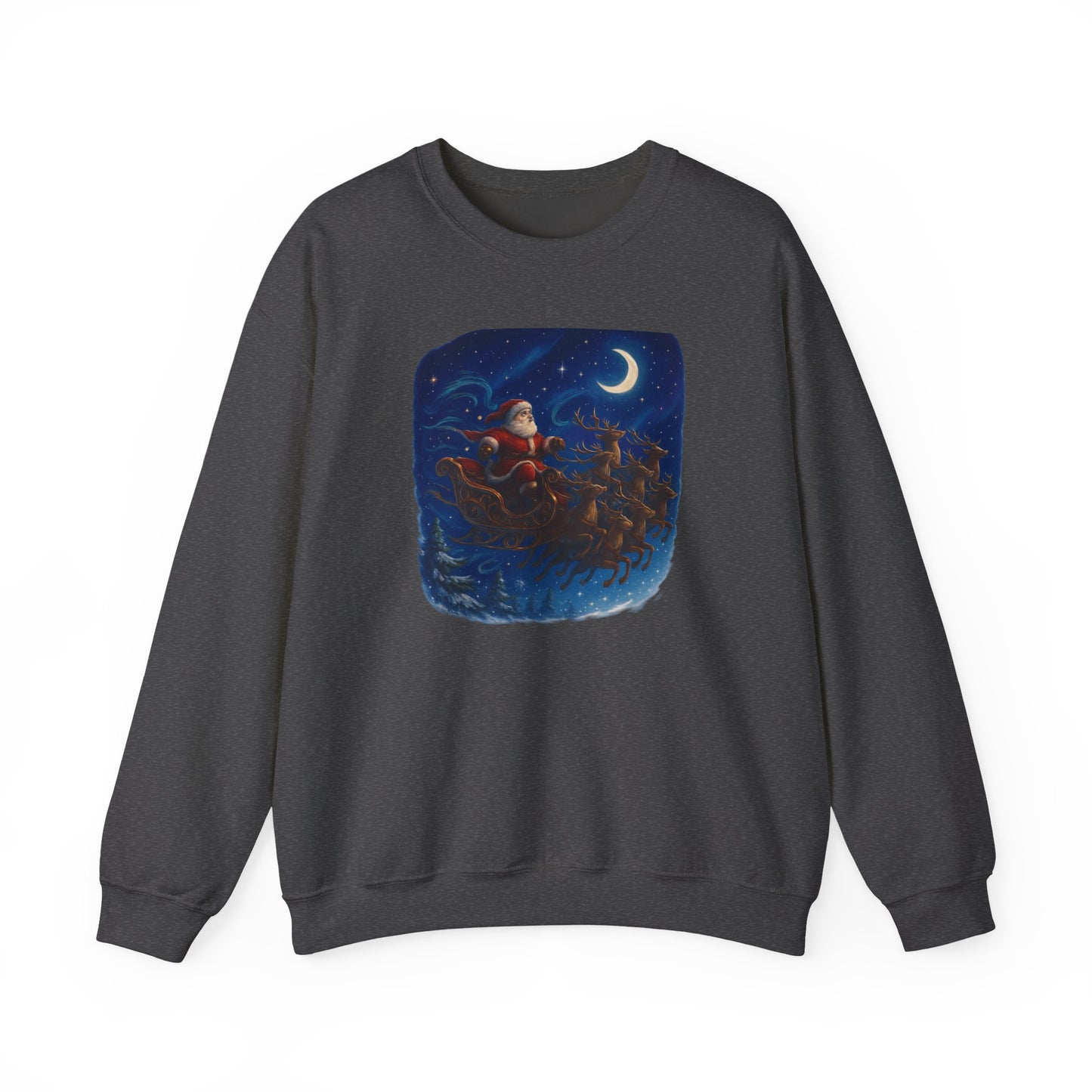 Christmas Santa Sleigh Crewneck Sweatshirt