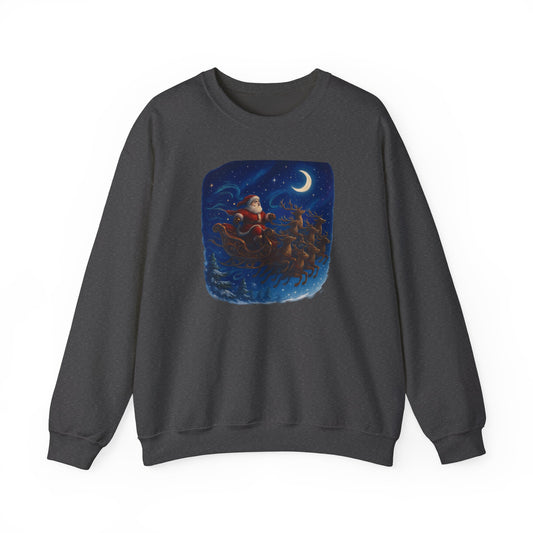 Christmas Santa Sleigh Crewneck Sweatshirt