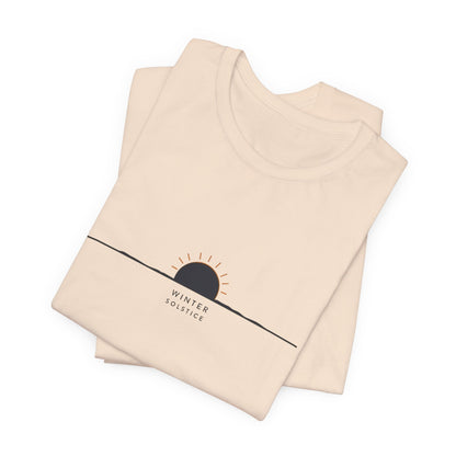 Sunrise Minimalist Tee — "Winter Solstice" Graphic T-Shirt
