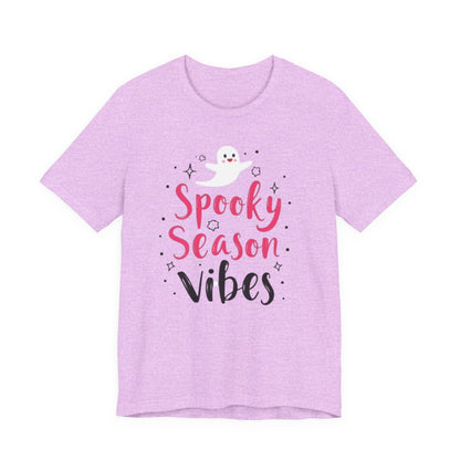 Spooky Season Vibes Tee, Halloween T-Shirt, Unisex Ghost Shirt, Cute Fall Apparel, Casual Halloween Outfit, Halloween Gift