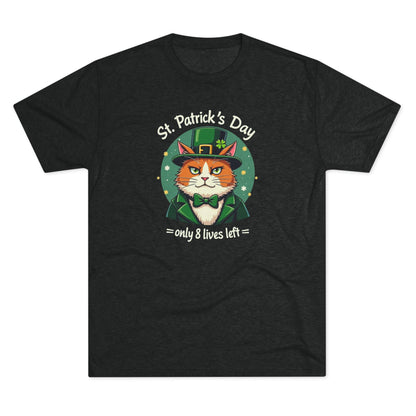 St. Patrick’s Day Cat Tee — “Only 8 Lives Left” Funny Irish Holiday Shirt
