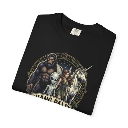 Hang Pals Graphic T-Shirt — Bigfoot, Alien & Unicorn Funny Crew Tee