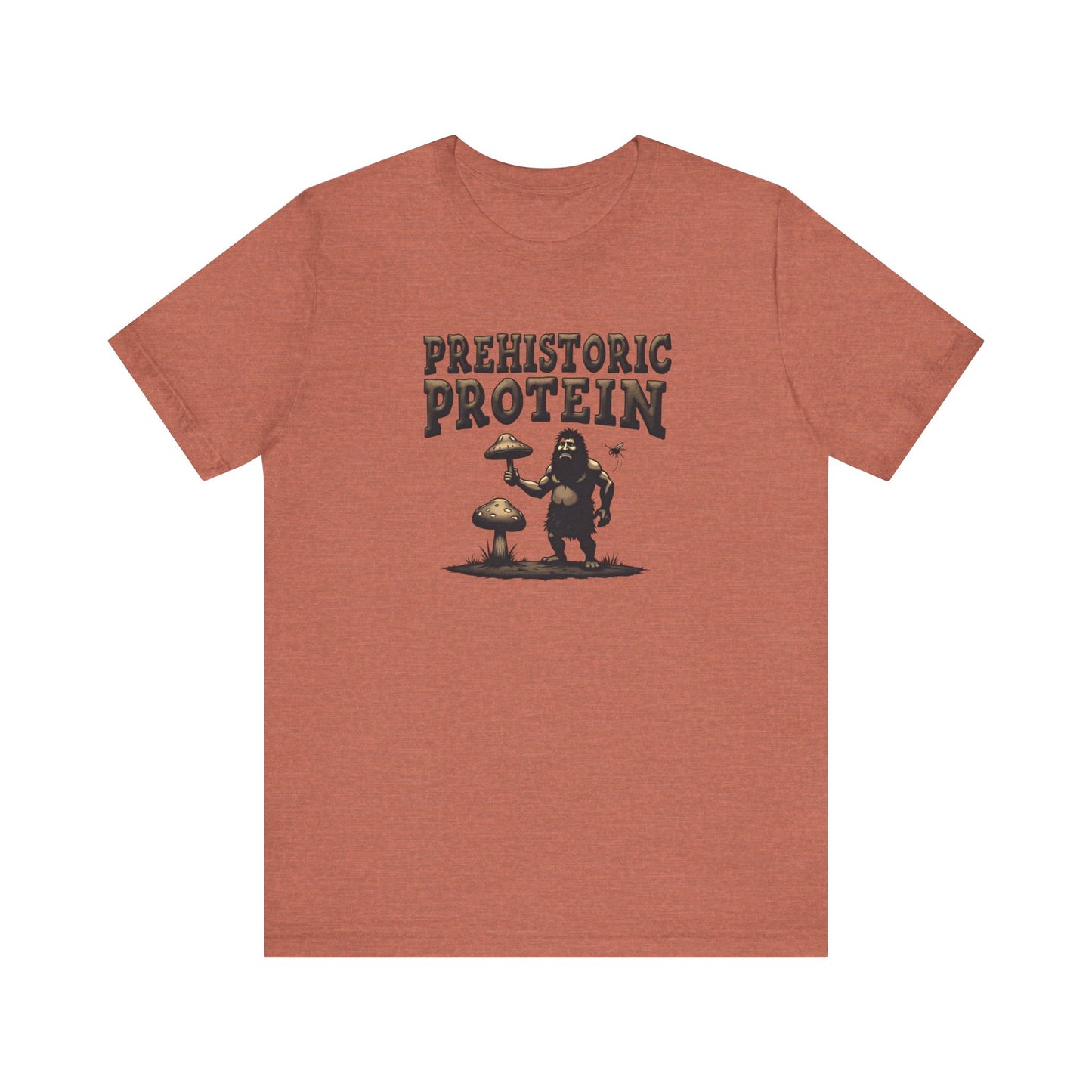 Prehistoric Protein Mushroom Tee - Retro Graphic T-Shirt for Nature Lovers, Gifts for Him/Her, Casual Everyday Wear, Perfect for Camping, Gifts [...] - Psychonaut Swag
