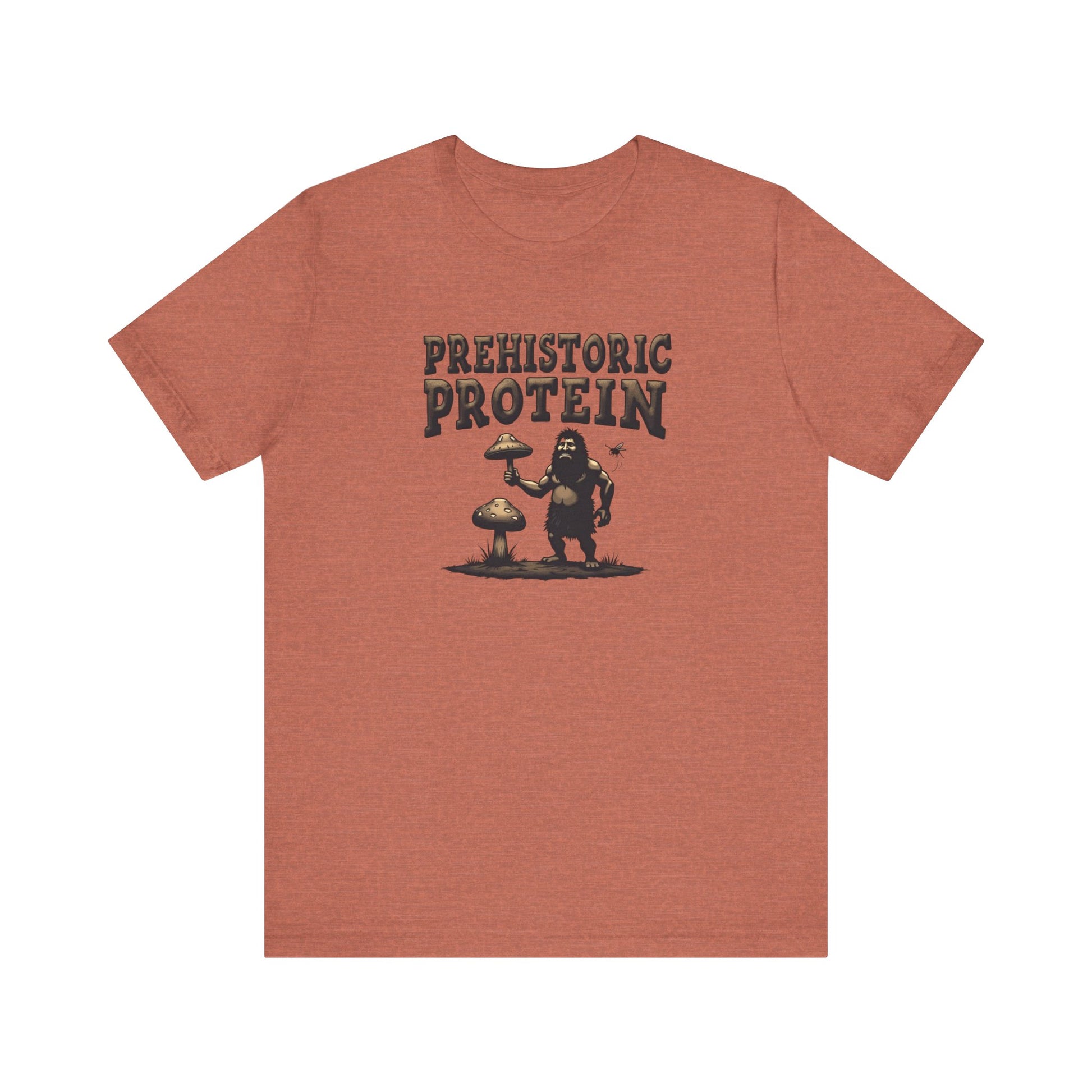 Prehistoric Protein Mushroom Tee - Retro Graphic T-Shirt for Nature Lovers, Gifts for Him/Her, Casual Everyday Wear, Perfect for Camping, Gifts [...] - Psychonaut Swag