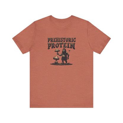 Prehistoric Protein Mushroom Tee - Retro Graphic T-Shirt for Nature Lovers, Gifts for Him/Her, Casual Everyday Wear, Perfect for Camping, Gifts [...] - Psychonaut Swag