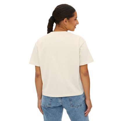 Witch Tarot Boxy Tee - Mystic Crystal Ball Graphic Women’s Crop Shirt