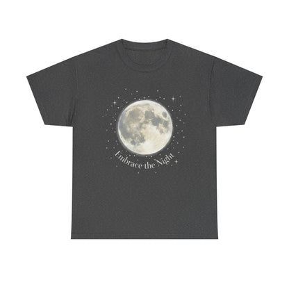 Moon tee - "Embrace the Night" Celestial Moon T‑Shirt