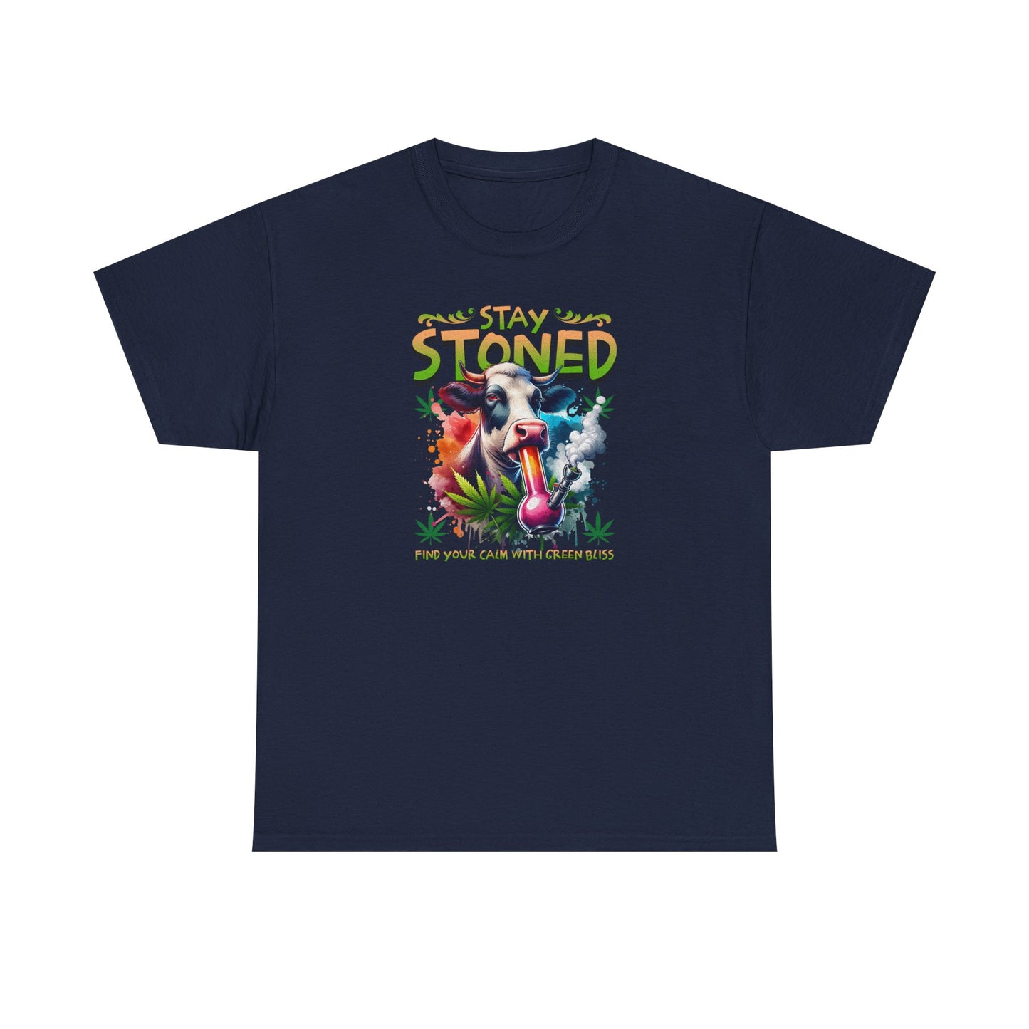 Stay Stoned Cow T-Shirt – Funny Cannabis Graphic Tee