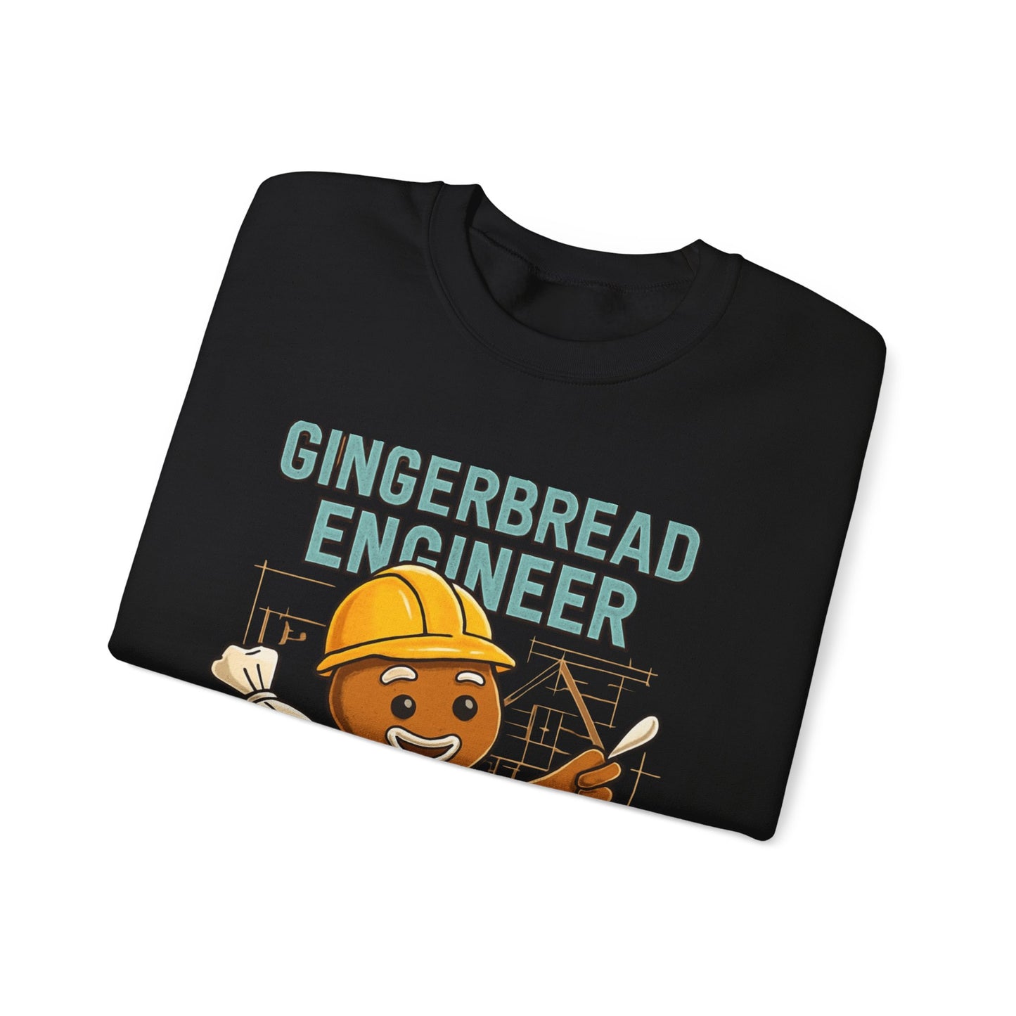 Gingerbread Engineer Sweatshirt — Cute Holiday Builder Graphic Crewneck