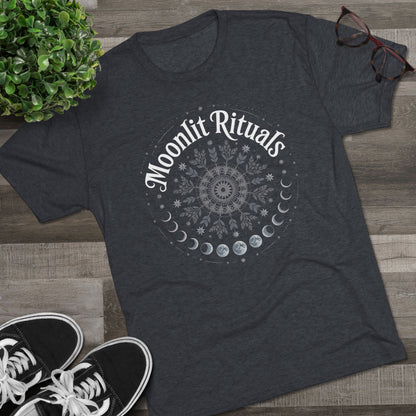 Moonlit Rituals Tee — Crescent Moon Phases Graphic T-Shirt