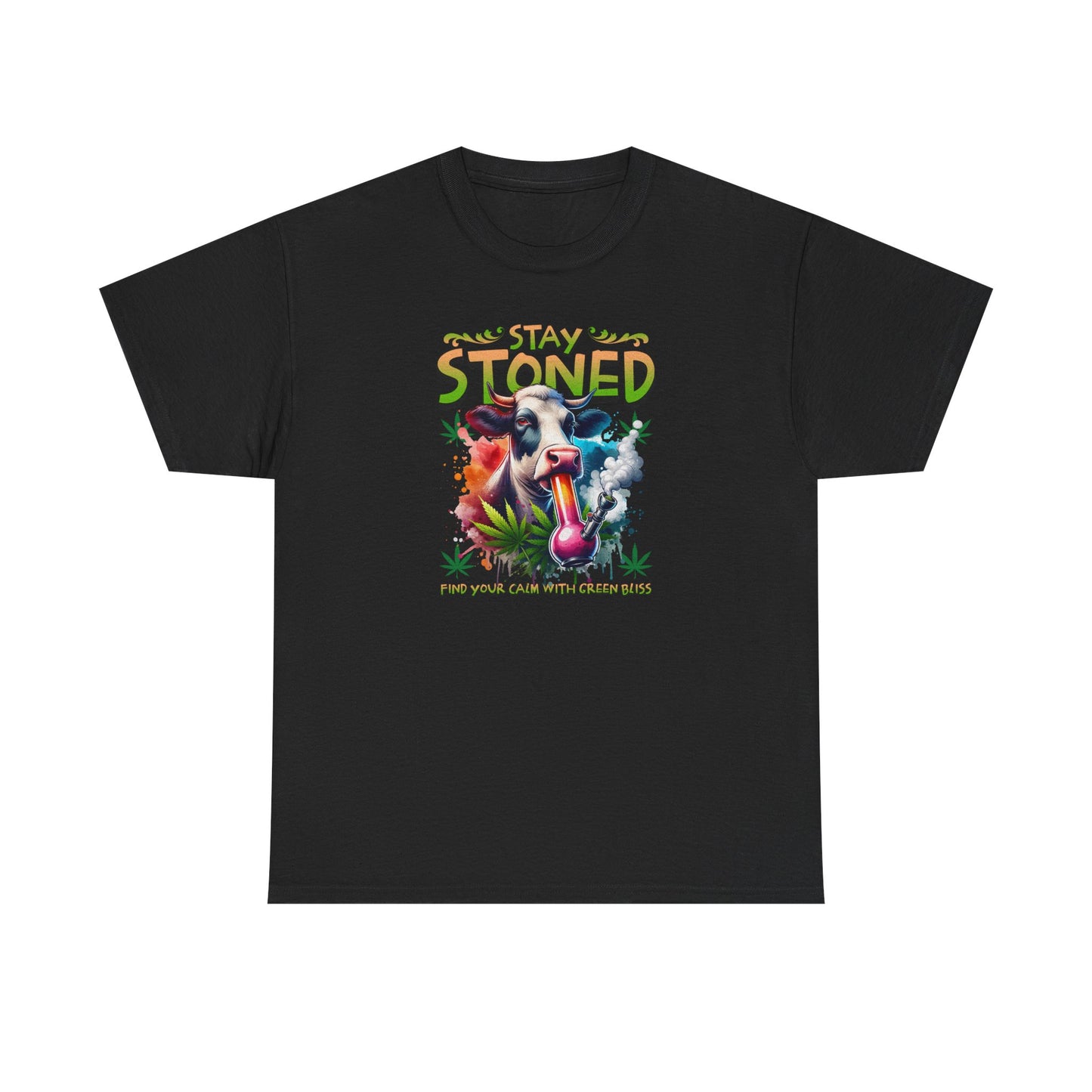 Stay Stoned Cow T-Shirt – Funny Cannabis Graphic Tee
