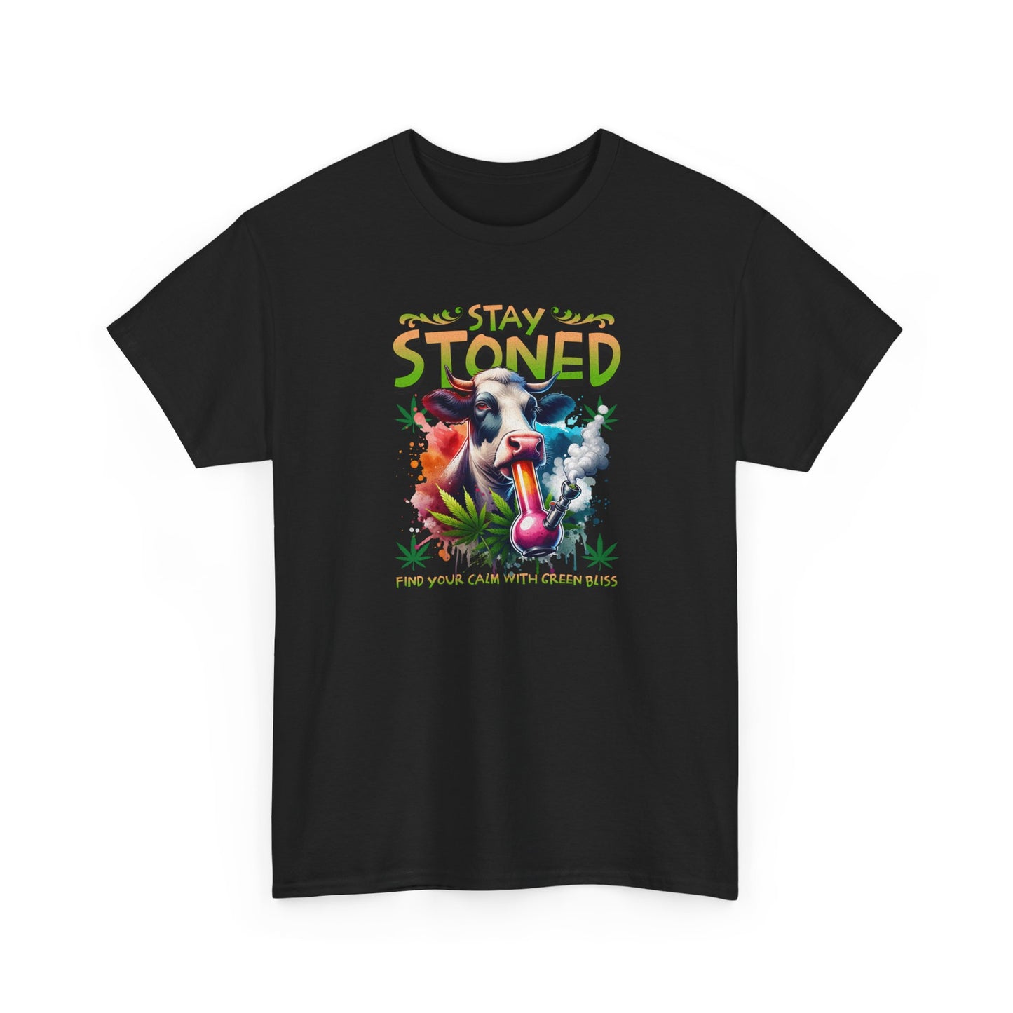 Stay Stoned Cow T-Shirt – Funny Cannabis Graphic Tee