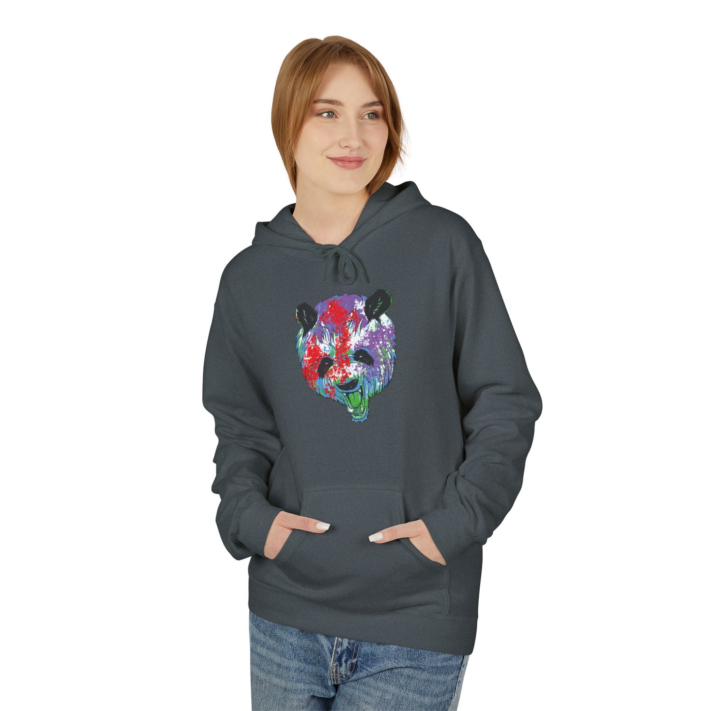 Psychedelic Panda, Unisex Midweight Softstyle Fleece Hoodie