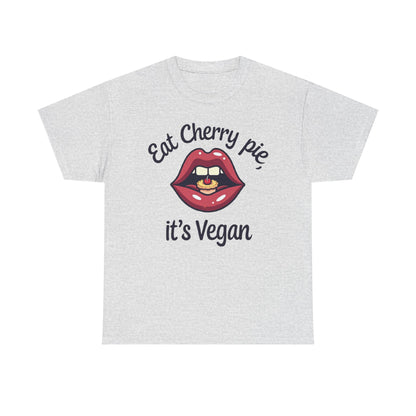 Vegan Cherry Pie Graphic Tee for Food Lovers - Psychonaut Swag