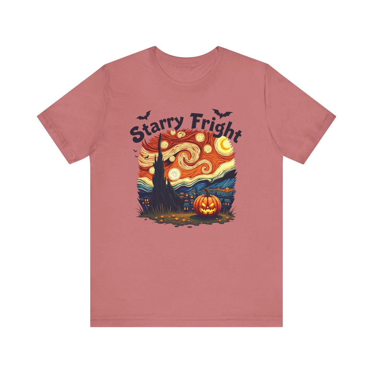 Starry Fright Halloween Tee, Unisex Ghost Graphic Shirt, Spooky Fall Fashion, Halloween Costume Tee, Pumpkin Art T-Shirt, Gift for [...]