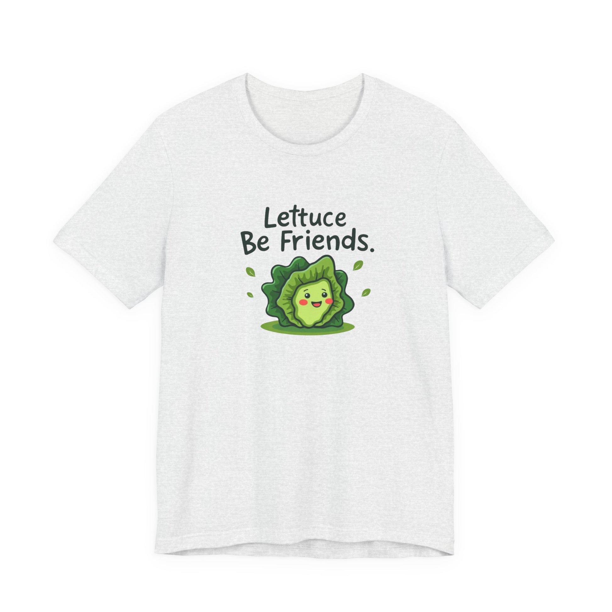 Lettuce Be Friends, Unisex Tee, Casual Wear, Gift for Vegetarians, Summer T-Shirt, Eco-Friendly Apparel - Psychonaut Swag
