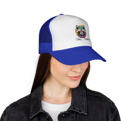 Stay Trashy Racoon, Snapback Trucker Caps