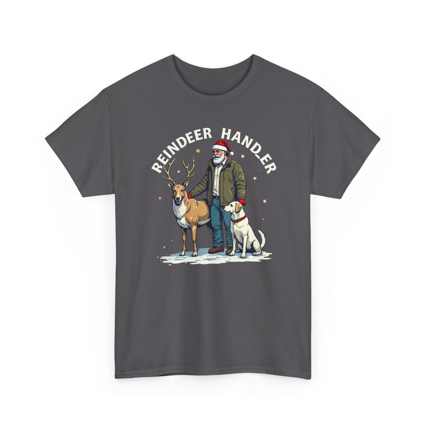 Reindeer Handler T‑Shirt — Santa Handler Graphic Holiday Tee