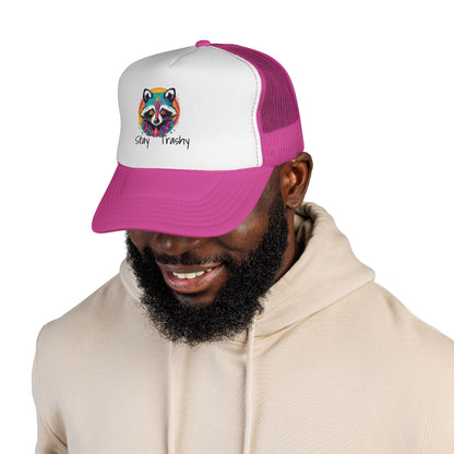 Stay Trashy Racoon, Snapback Trucker Caps