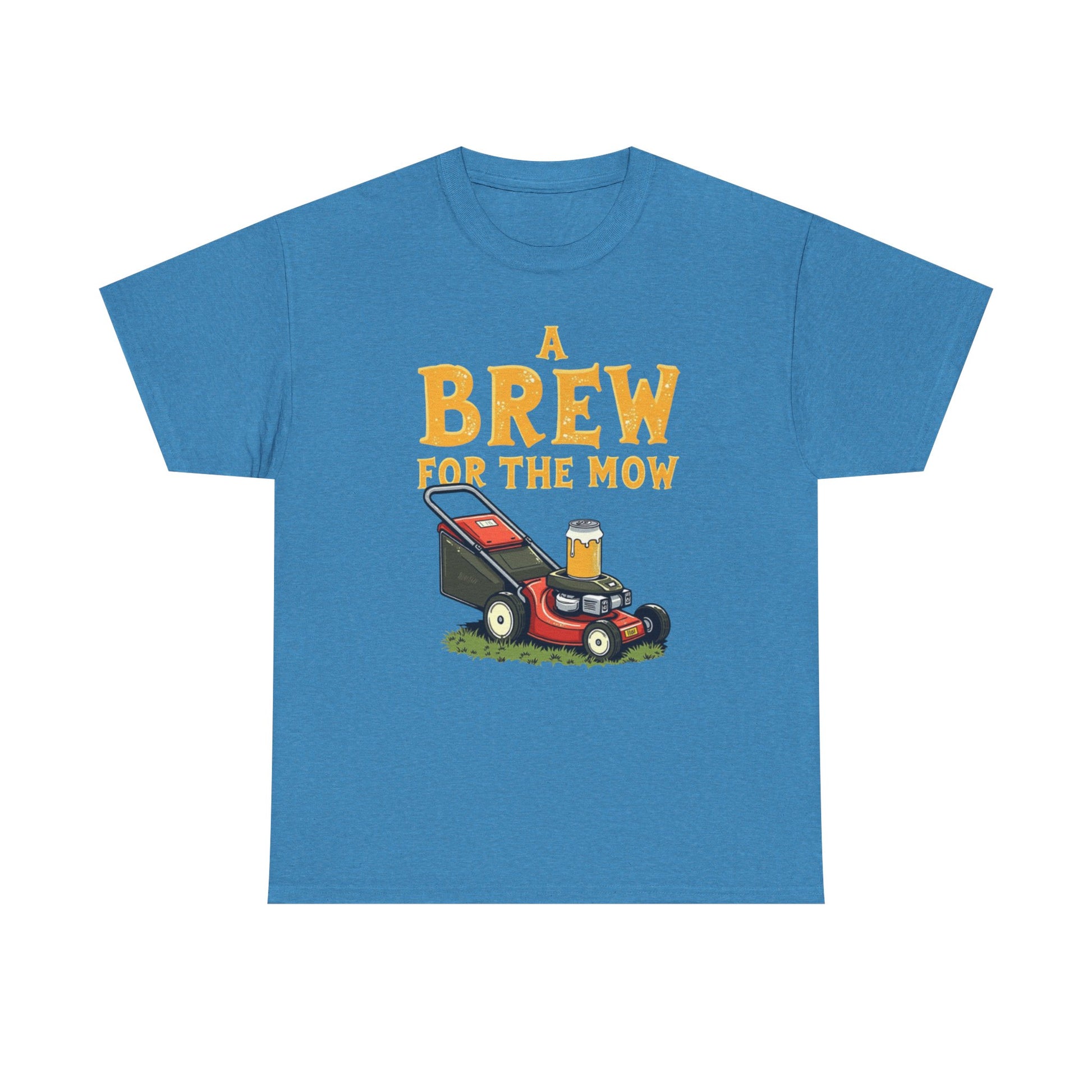 A Brew for the Mow Unisex Heavy Cotton Tee | Gardening Gifts, Lawn Care Apparel, Fun T-Shirt, Father's Day Gift, Beer Lover Shirt - Psychonaut Swag