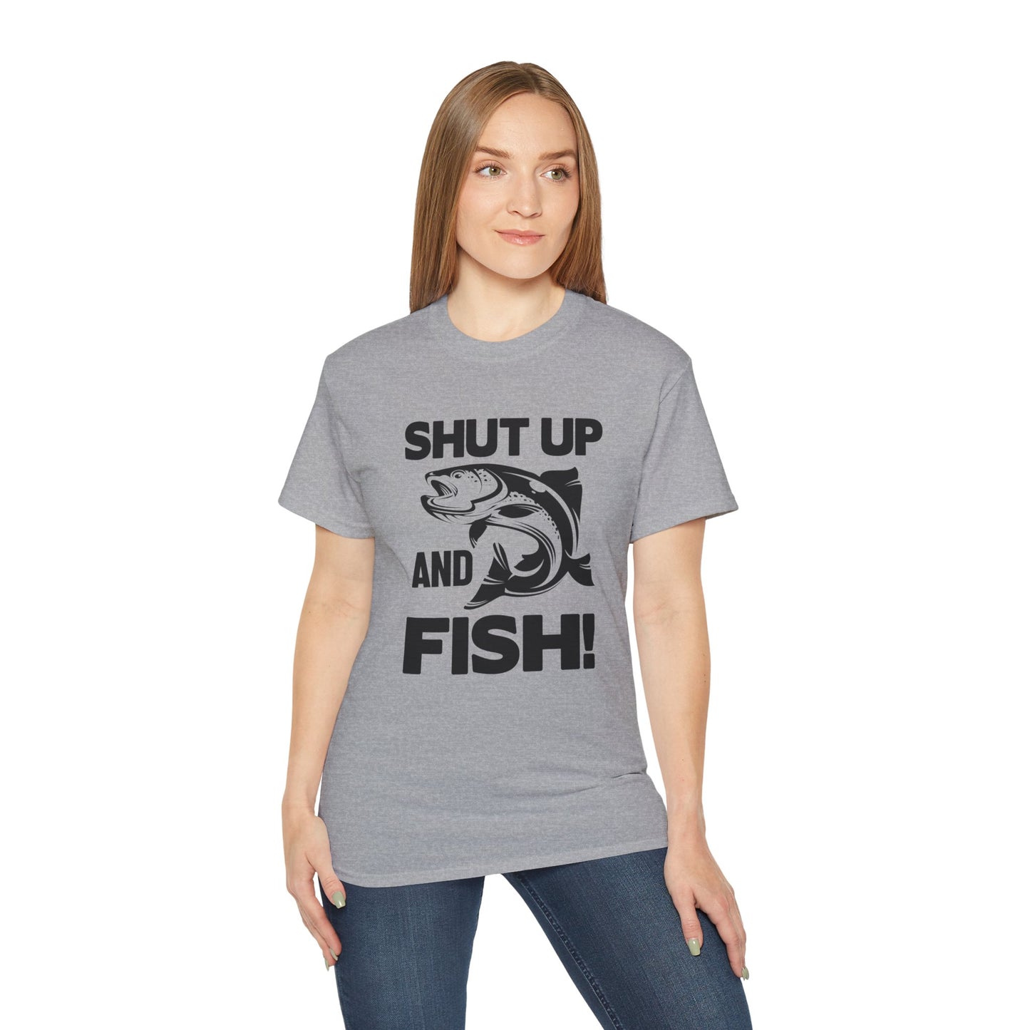 Quiet While Fishing, Unisex Ultra Cotton Tee