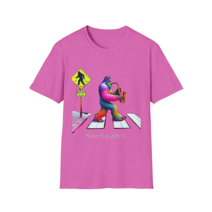 Sax-Squatch, Unisex Softstyle T-Shirt - Psychonaut Swag