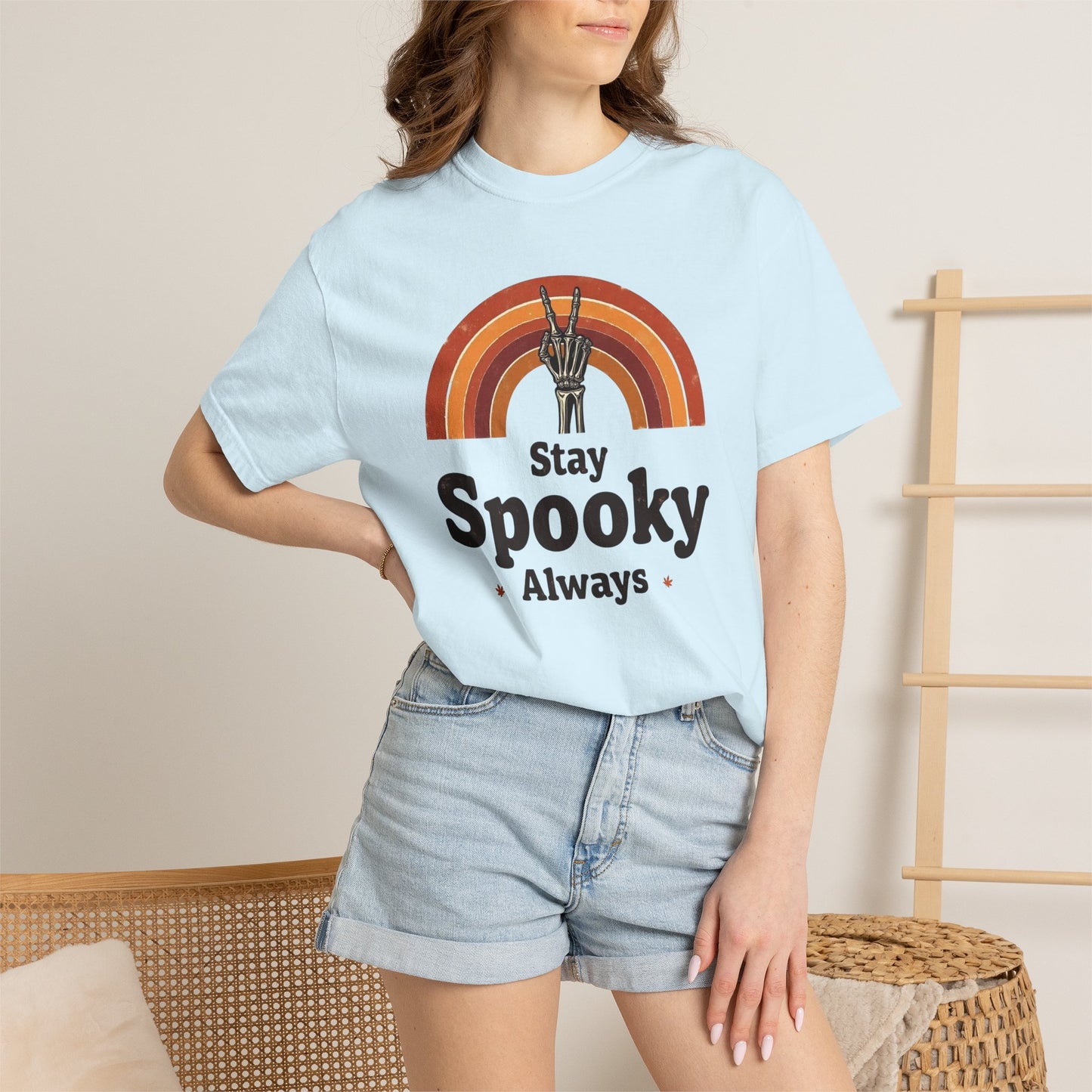 Stay Spooky Always T-Shirt — Retro Rainbow Halloween Tee