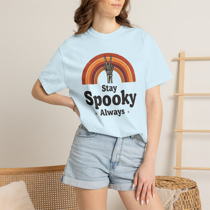 Stay Spooky Always T-Shirt — Retro Rainbow Halloween Tee