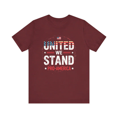 United We Stand Pro-America Unisex Tee - Casual Patriotic Shirt - Psychonaut Swag