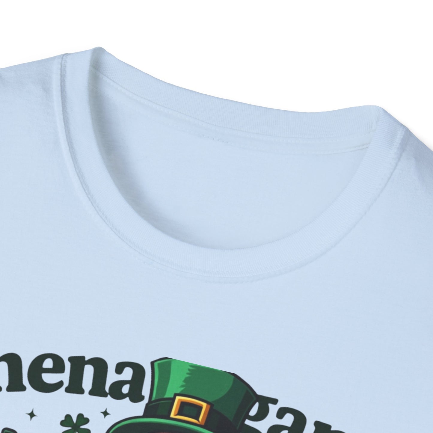 St. Patrick's Day T-Shirt — "Shenanigans Shift Survivor" Leprechaun Work Tee