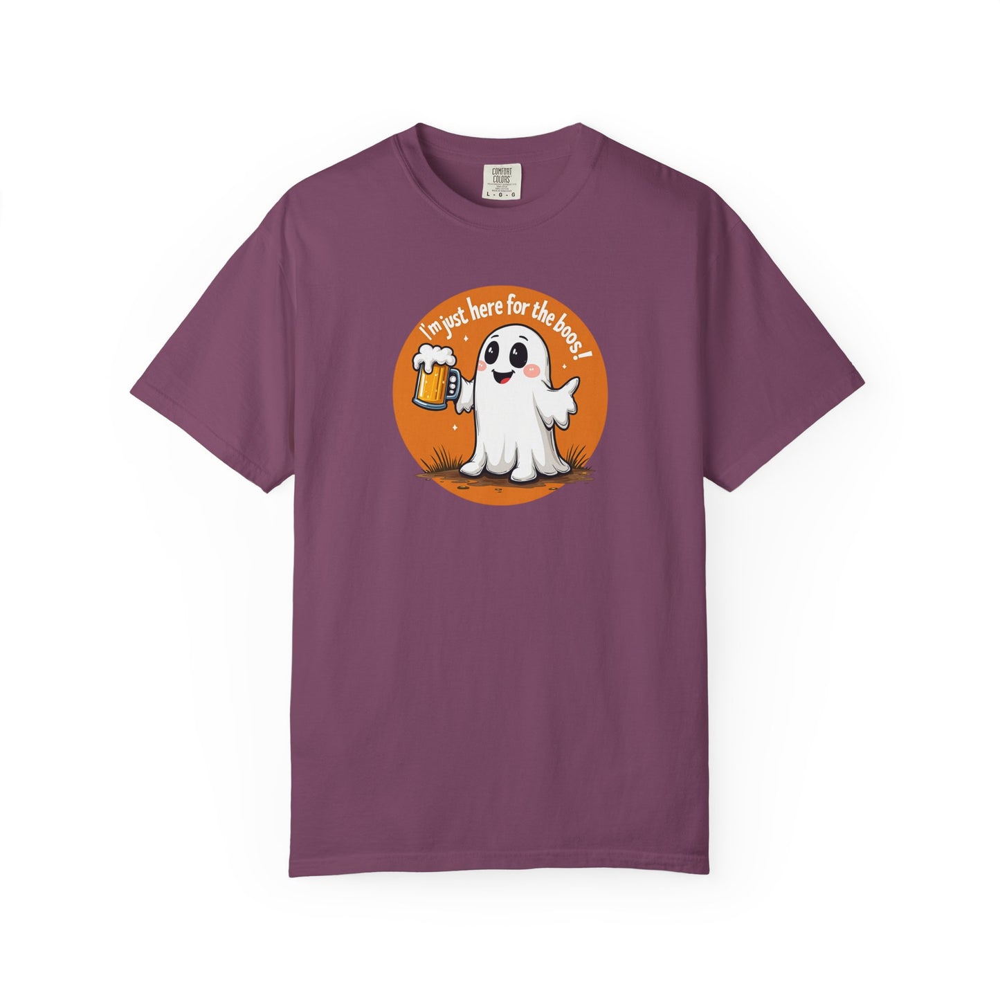 Halloween Ghost Beer T-Shirt — "I’m Just Here for the Boos" Cute Spooky Tee