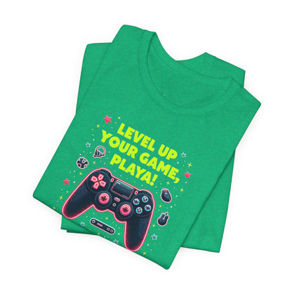 Level Up Your Game Playah! Gaming T-Shirt — Retro Controller Design