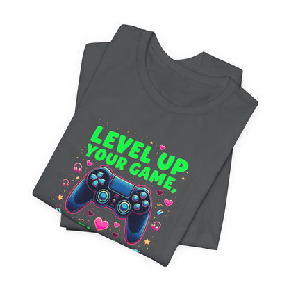 Level Up Your Game Gamer Tee — 'Level Up Your Game, Playa!' Video Game Controller Shirt
