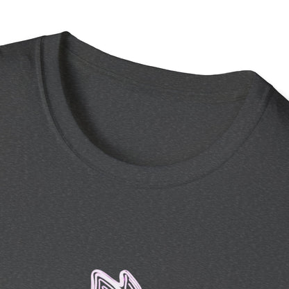 Neon Line Art Hare T-Shirt — Pastel Rabbit Graphic Tee