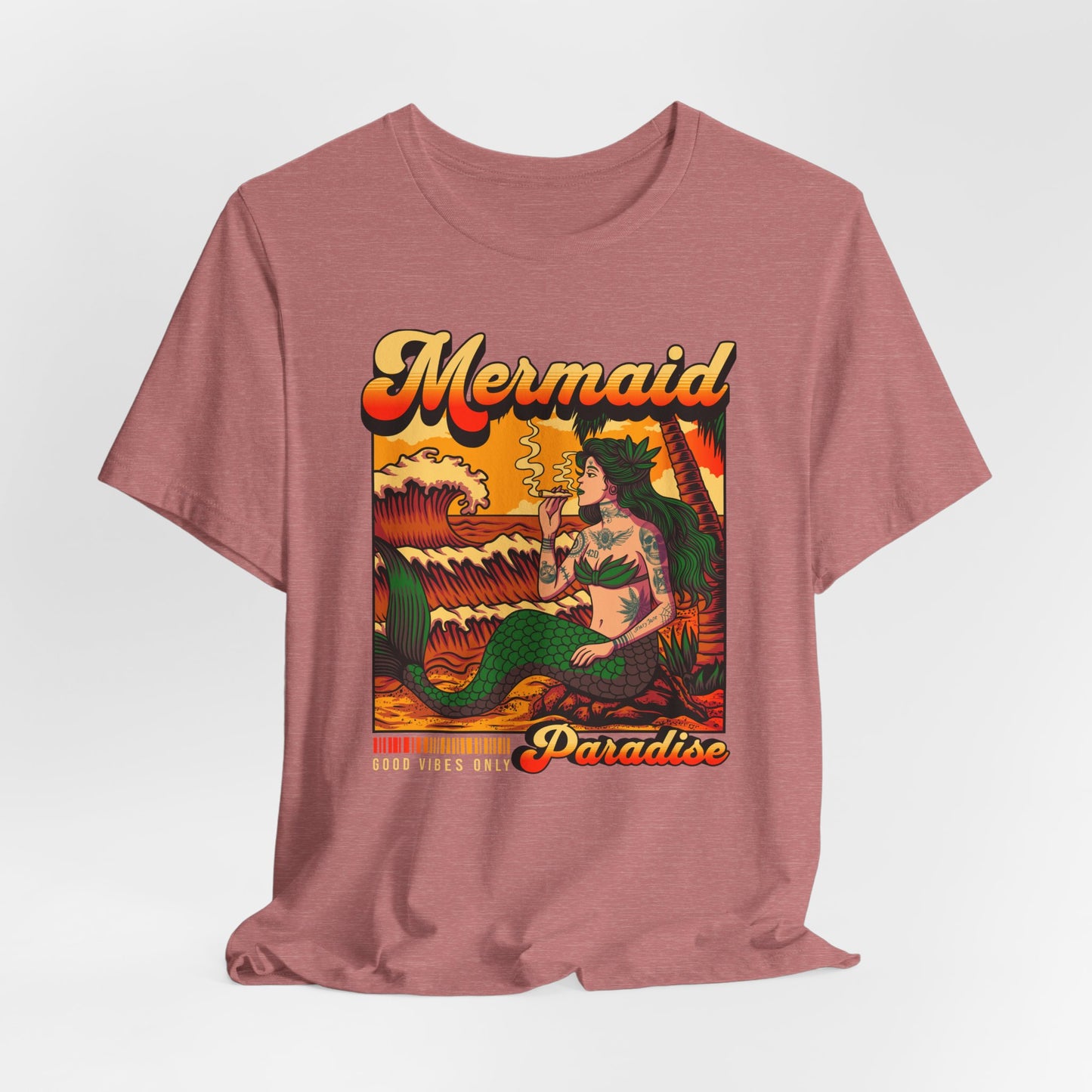 Mermaid Paradise Tee — Retro Vintage Beach Graphic T-Shirt