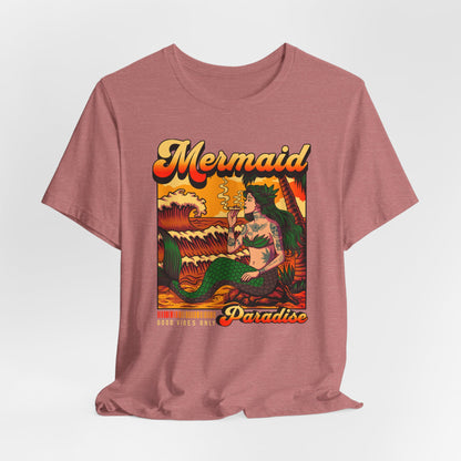 Mermaid Paradise Tee — Retro Vintage Beach Graphic T-Shirt