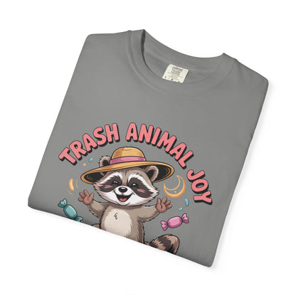 Trash Animal Joy Raccoon T-Shirt — Cute Candy-Loving Graphic Tee