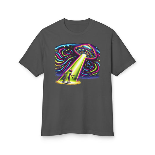 A Wild Trip, UFO sighting, Unisex Garment-Dyed Heavyweight Cotton Tee - Psychonaut Swag