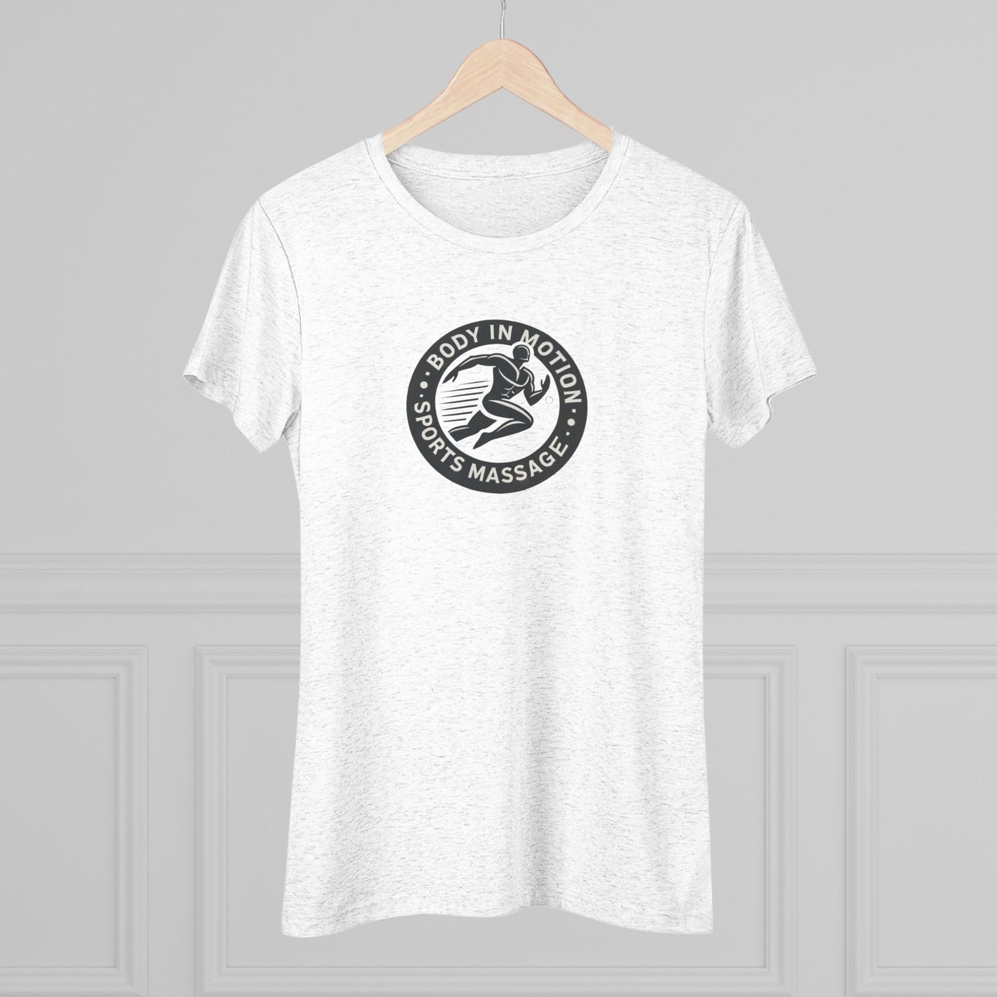 Sports Massage, Women’s Triblend Tee — "Body in Motion Sports Massage" Logo Shirt