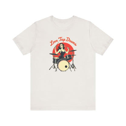 Love Tap Drums, Drummer Tee - Perfect for Music Lovers, Band Merch, Gifts for Musicians, Concerts, Casual Wear, Love Tap Drums - Psychonaut Swag