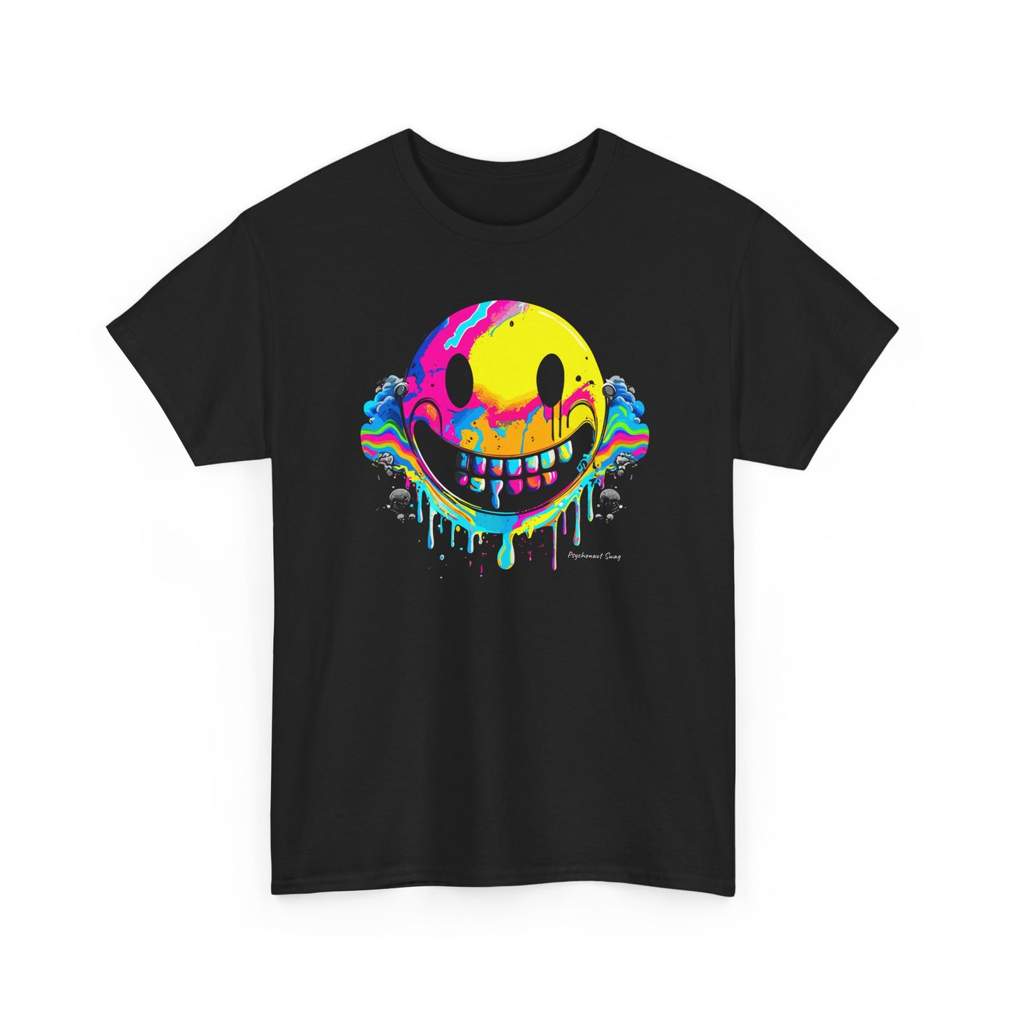 Drippy Smiley, Psychonaut Staple, Unisex Heavy Cotton Tee