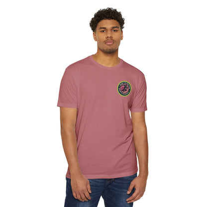 Sports Massage, Retro Camper Badge T-Shirt — Vintage RV Travel Logo Tee