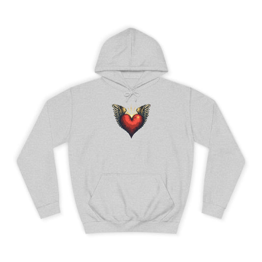 Free Heart, Unisex College Hoodie