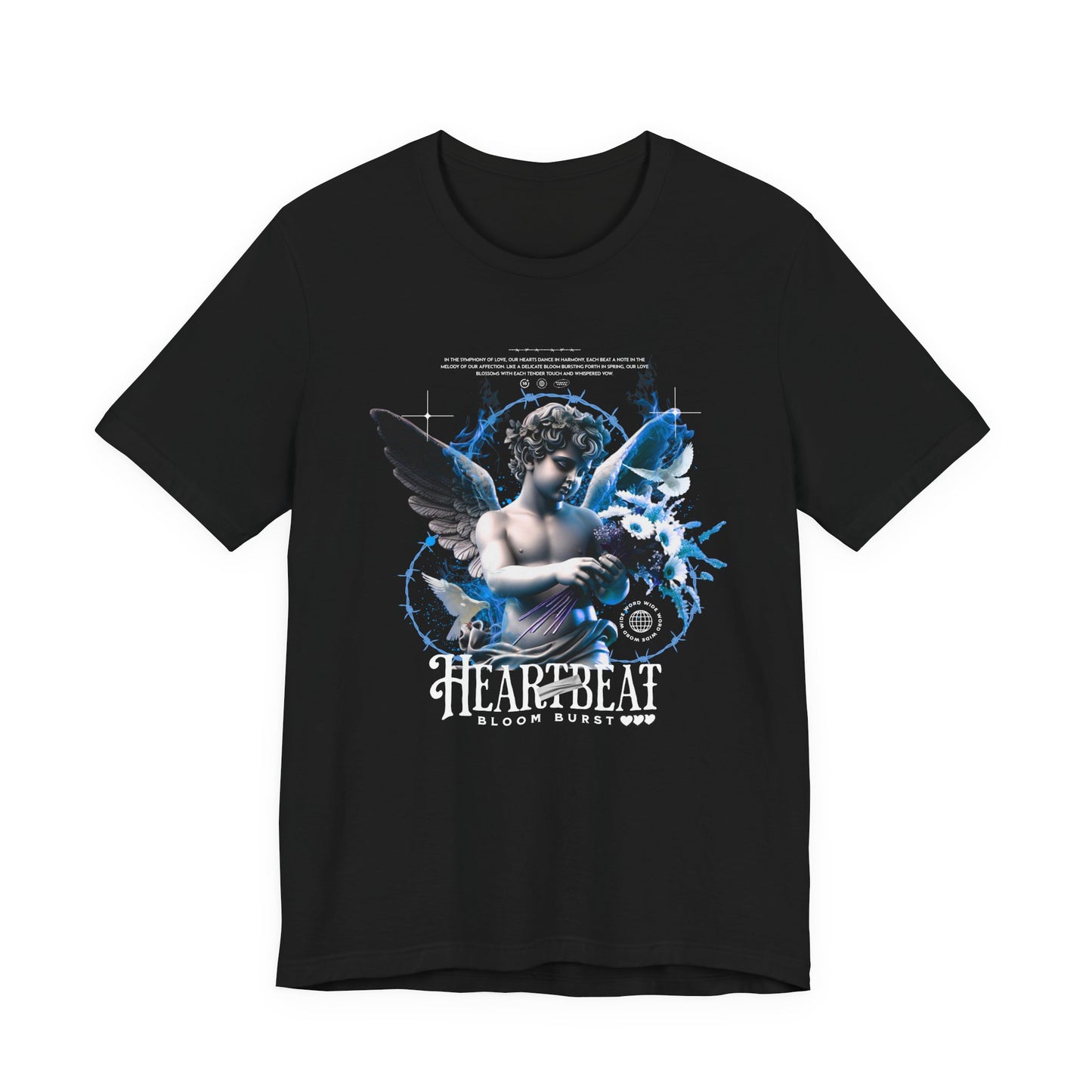 Cherub Heartbeat Graphic Tee — Vintage Angel Art T‑Shirt