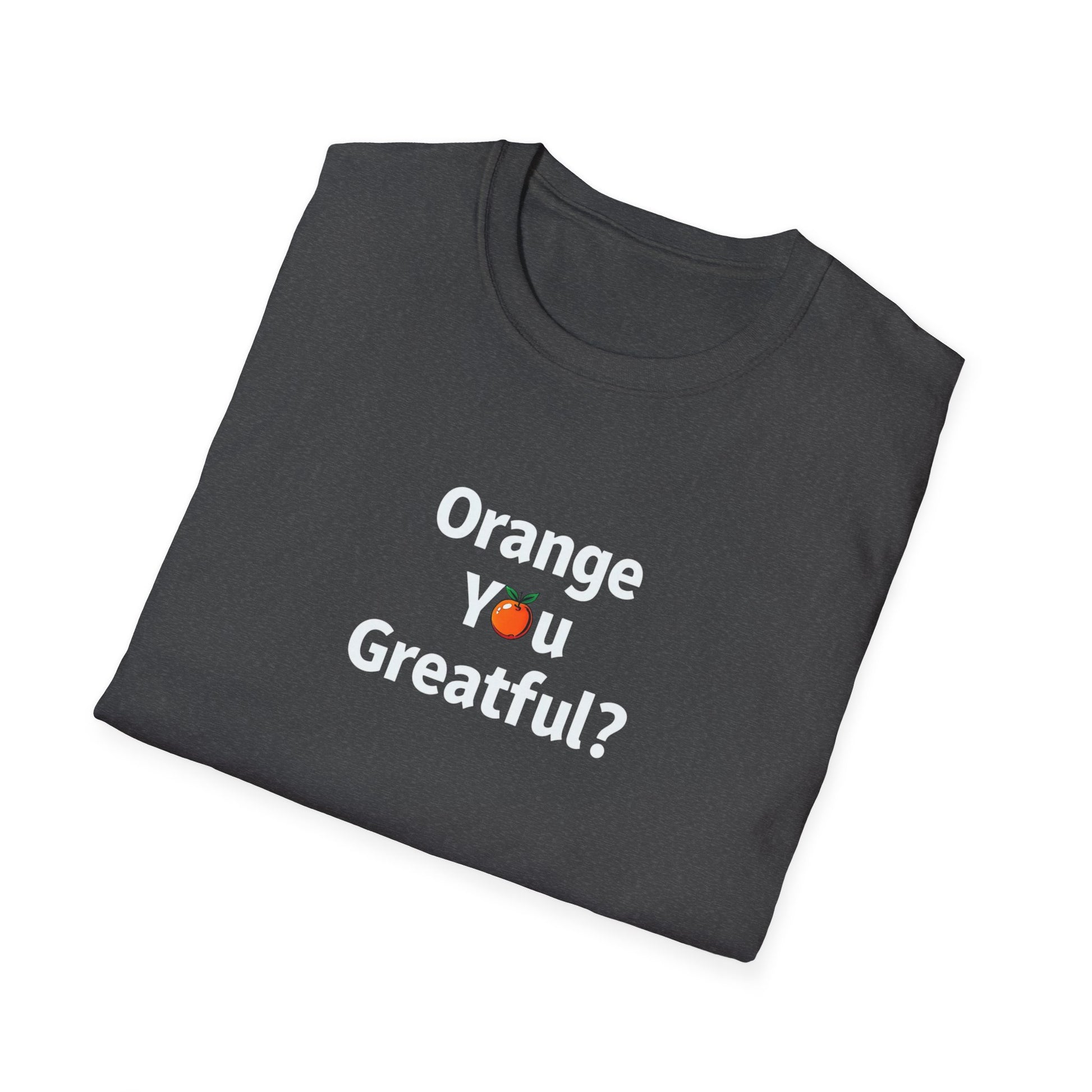 Grateful Orange T-Shirt, Unisex Casual Wear, Thanksgiving Shirt, Fall Vibes Tee, Gift for Friends, Comfortable Everyday Apparel - Psychonaut Swag
