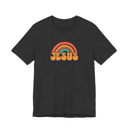 Jesus Rainbow T-Shirt — Retro Christian Faith Tee