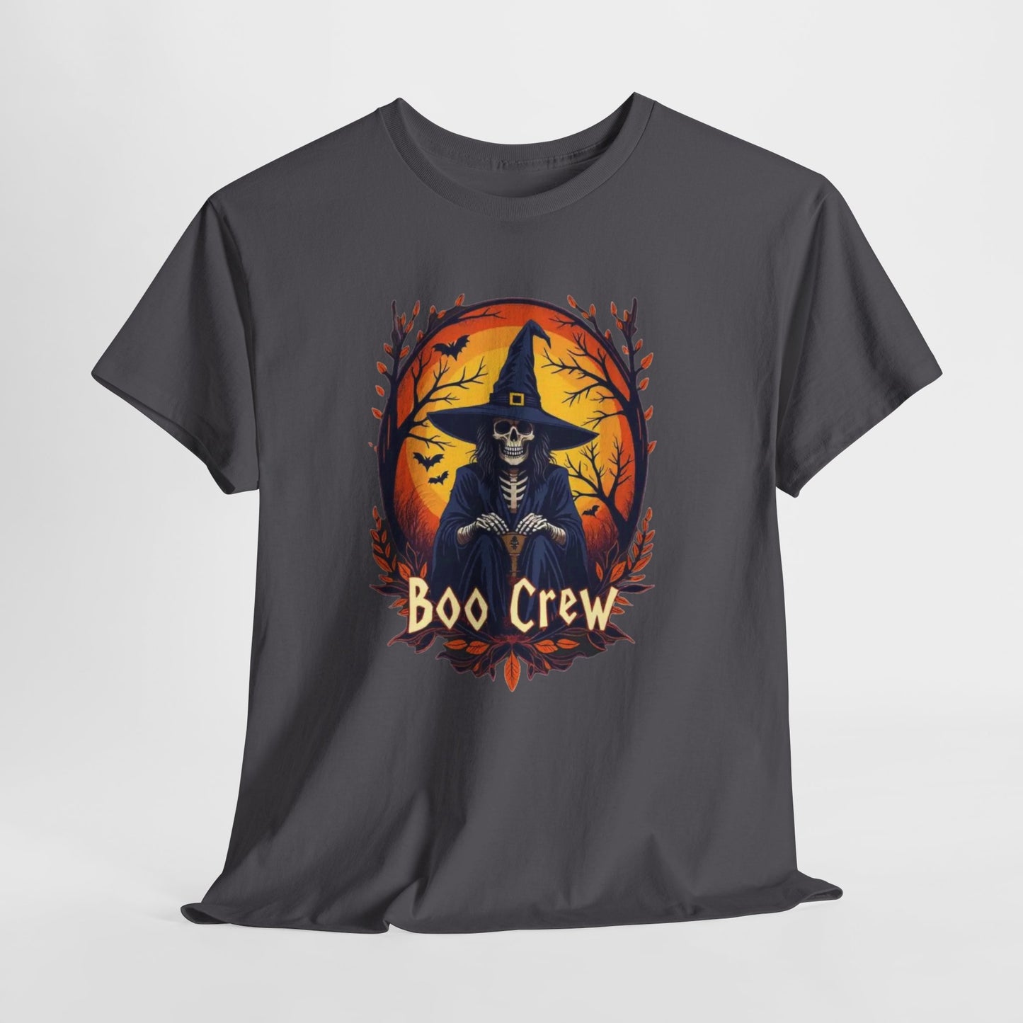 Boo Crew Halloween T-Shirt — Witch Skeleton Spooky Graphic Tee